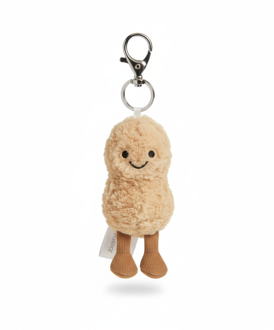 Peanut Plushie Keyring Pendant