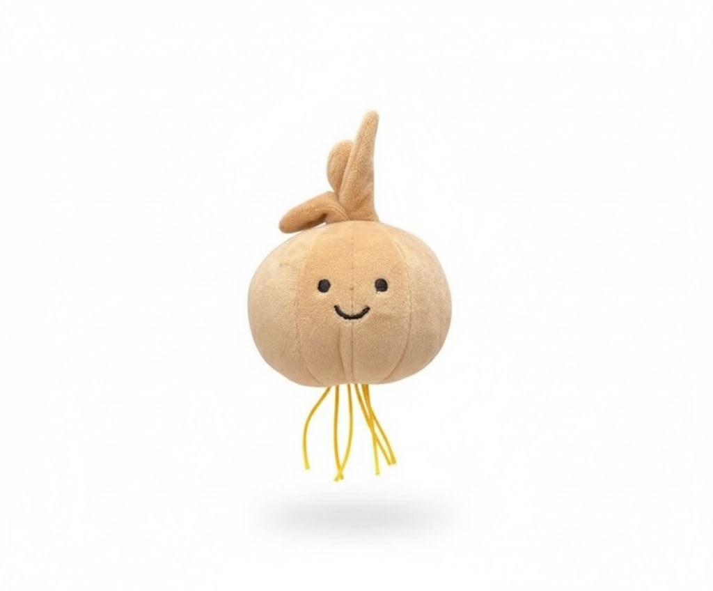 Peach Smiling Fruit Plush Toy