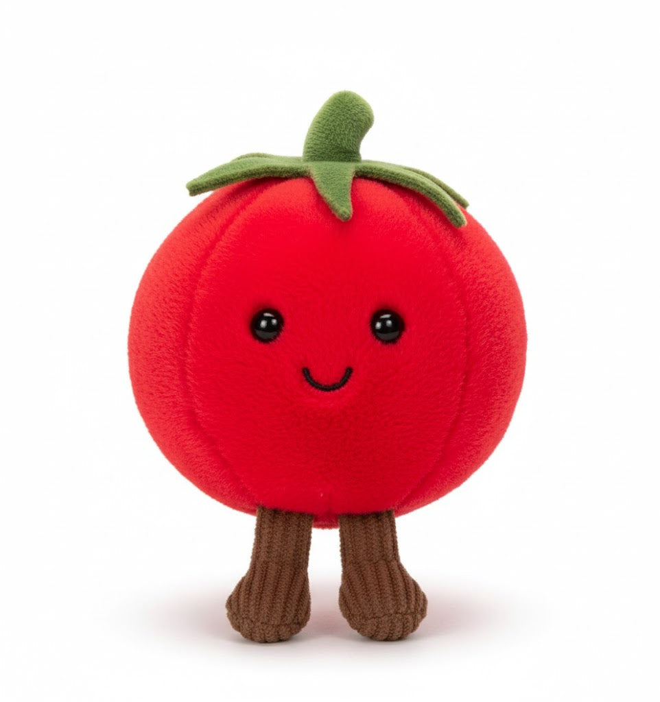 Peach Smiling Fruit Plush Toy