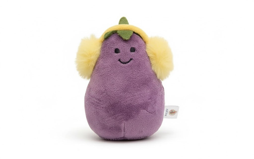 Peach Smiling Fruit Plush Toy