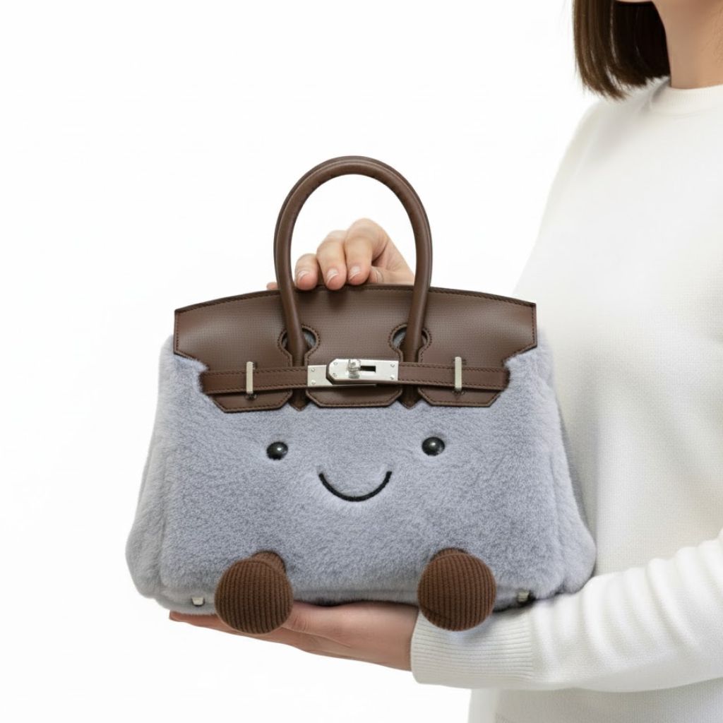 Plush Platinum Birkinplush Handbag