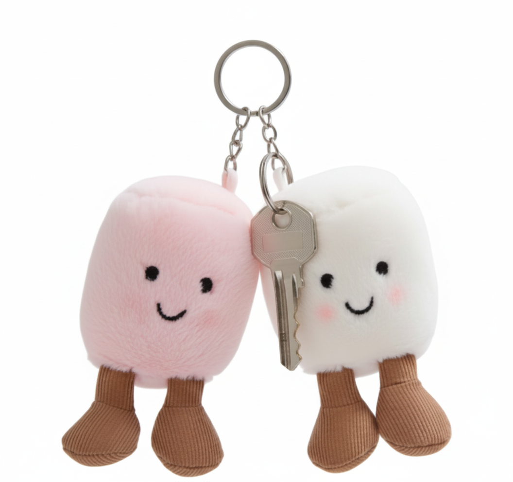 Cotton Candy Plush Keychain Companion