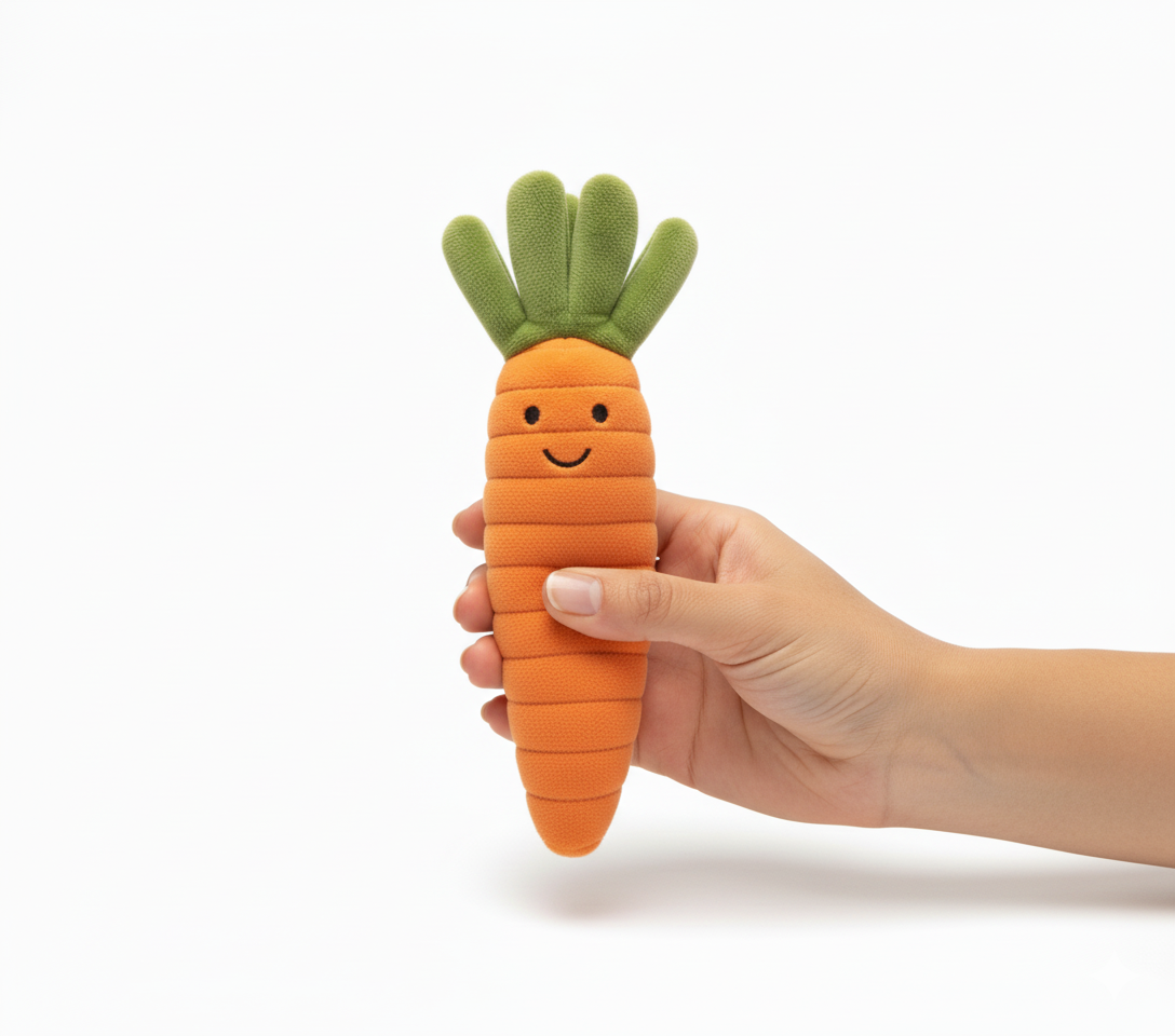 Carrot Smiling Fruit Plush Toy
