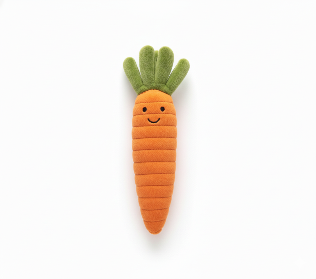 Carrot Smiling Fruit Plush Toy