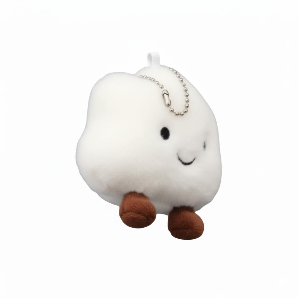 Fluffy Cloud Keyring Charm