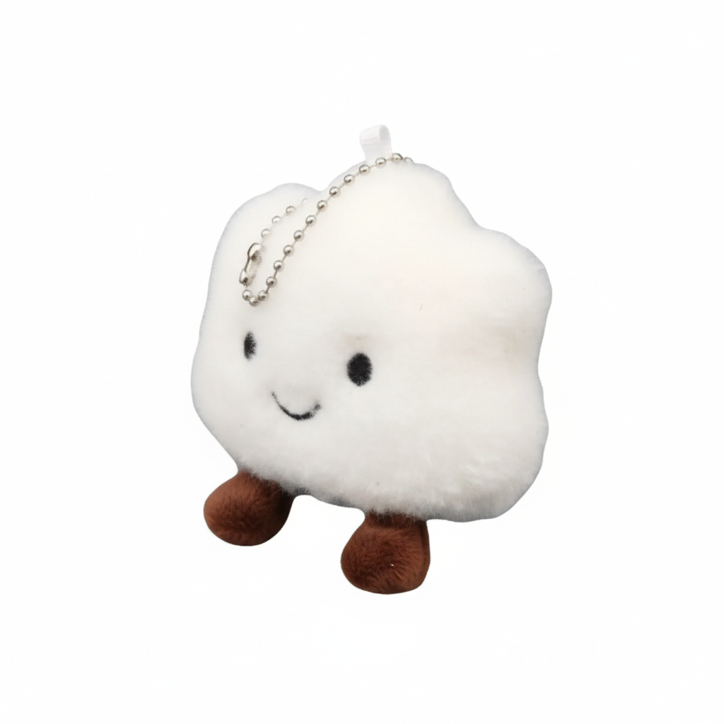 Fluffy Cloud Keyring Charm