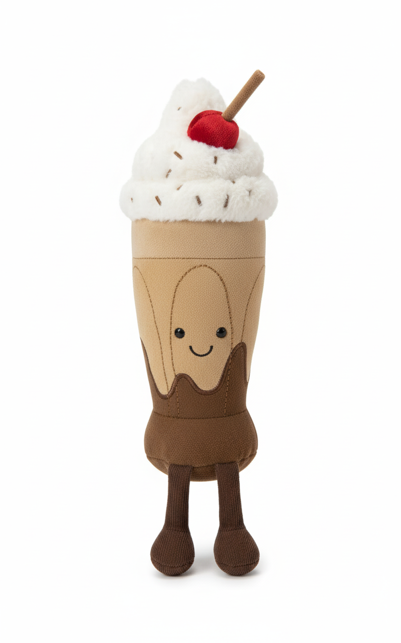 Chocolate Milkshake Plush & Ice Cream Doll Toy