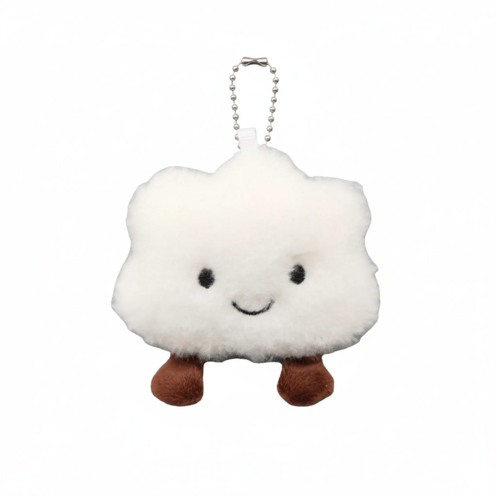 Fluffy Cloud Keyring Charm