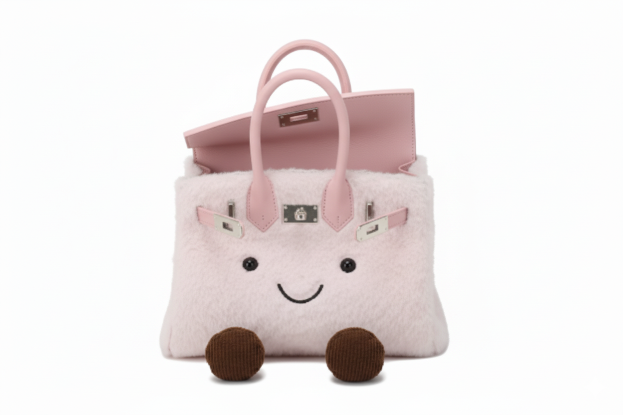 Pink Plush Platinum Birkinplush Handbag