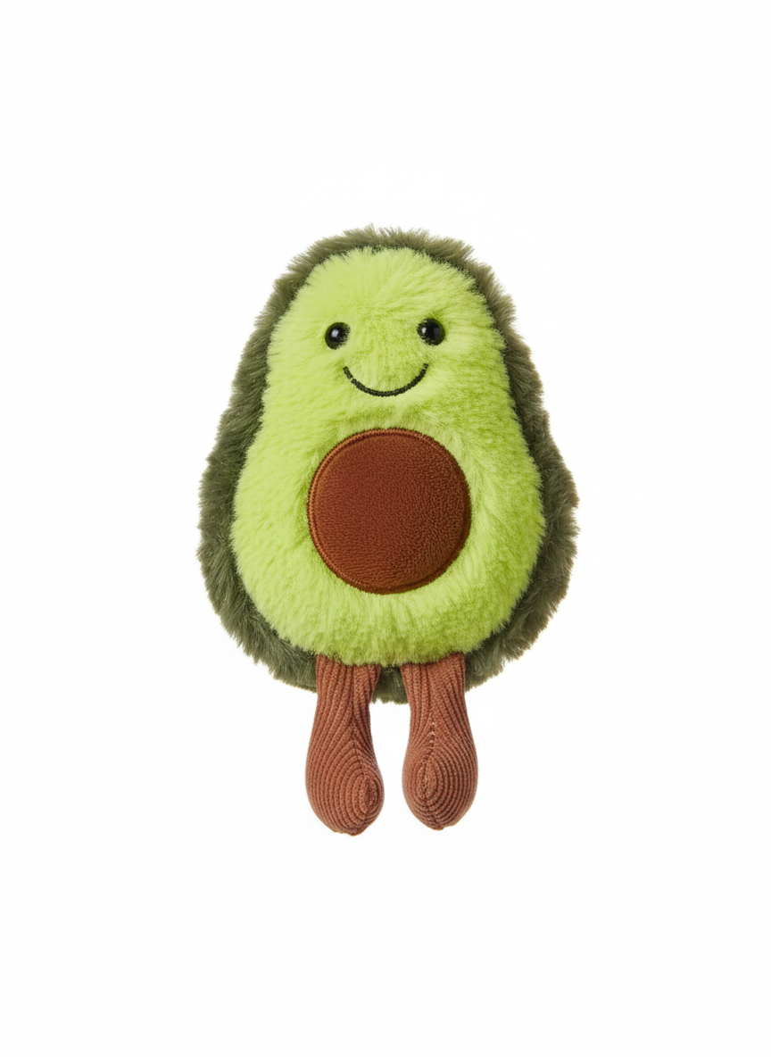 Cute Avocado Pet Plush Toy for Dogs & Cats - Squeaky Chew Comfort Play