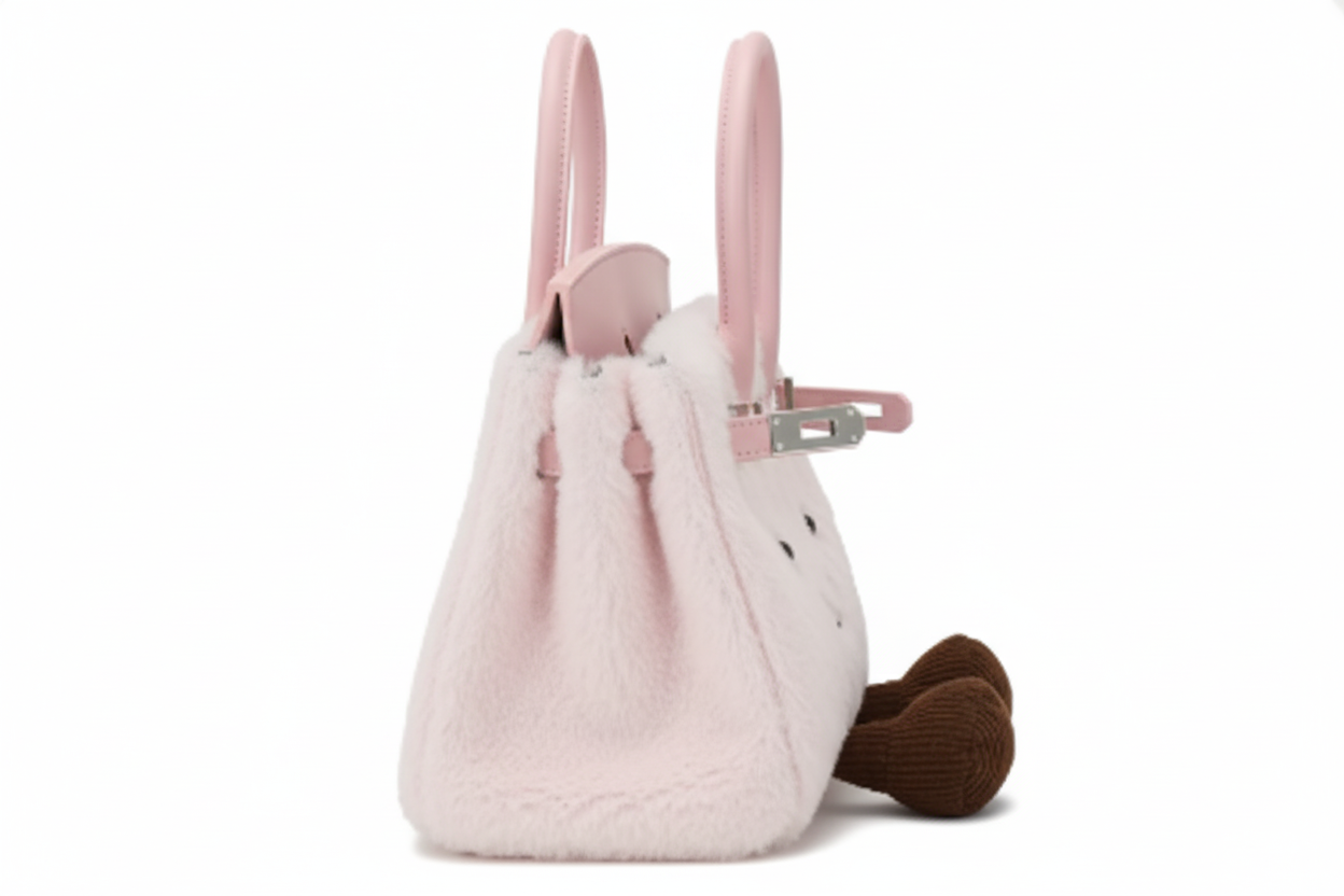 Pink Plush Platinum Birkinplush Handbag