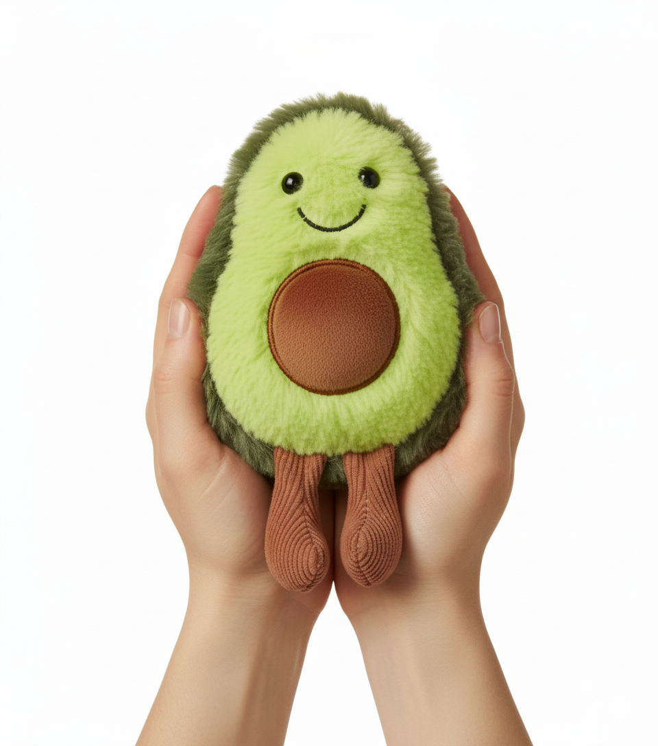 Cute Avocado Pet Plush Toy for Dogs & Cats - Squeaky Chew Comfort Play