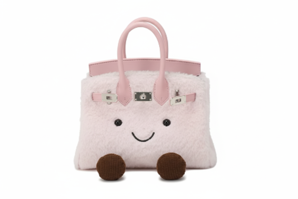 Pink Plush Platinum Birkinplush Handbag