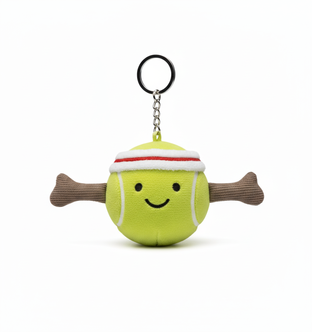 Tennis Ball Keyring