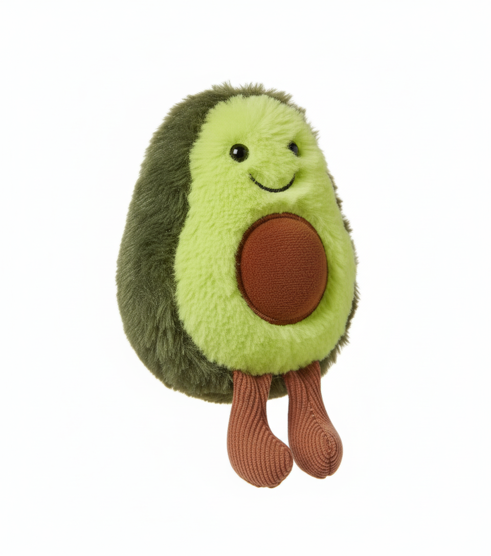 Cute Avocado Pet Plush Toy for Dogs & Cats - Squeaky Chew Comfort Play
