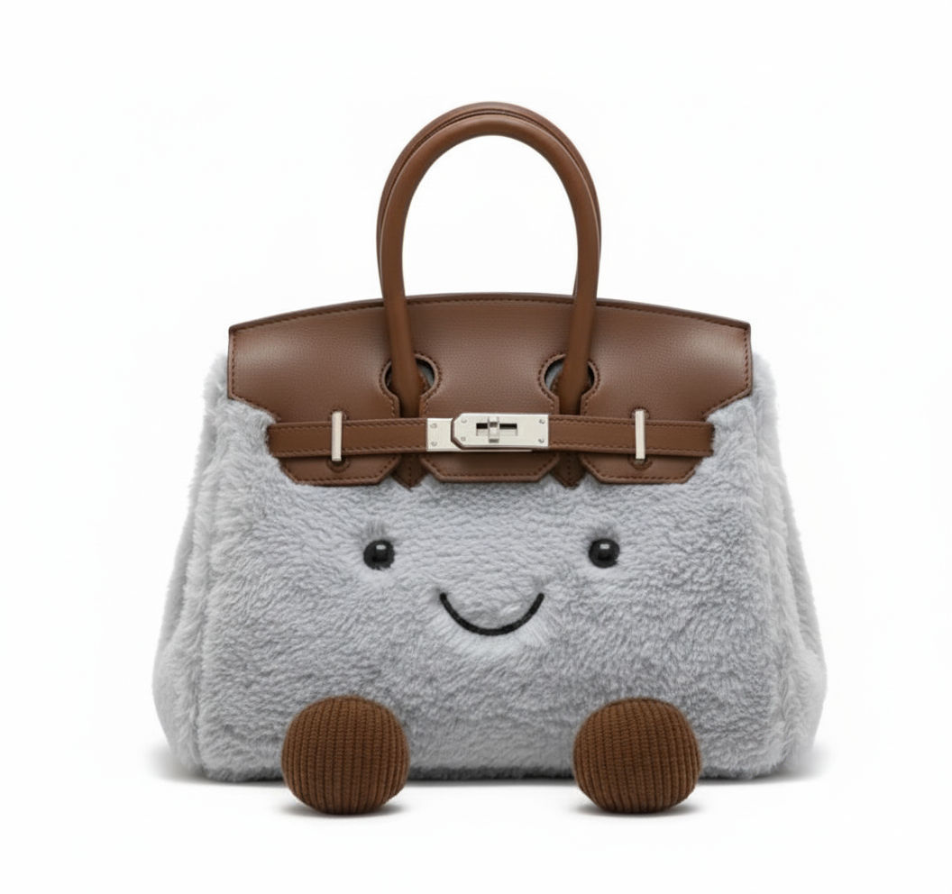 Plush Platinum Birkinplush Handbag