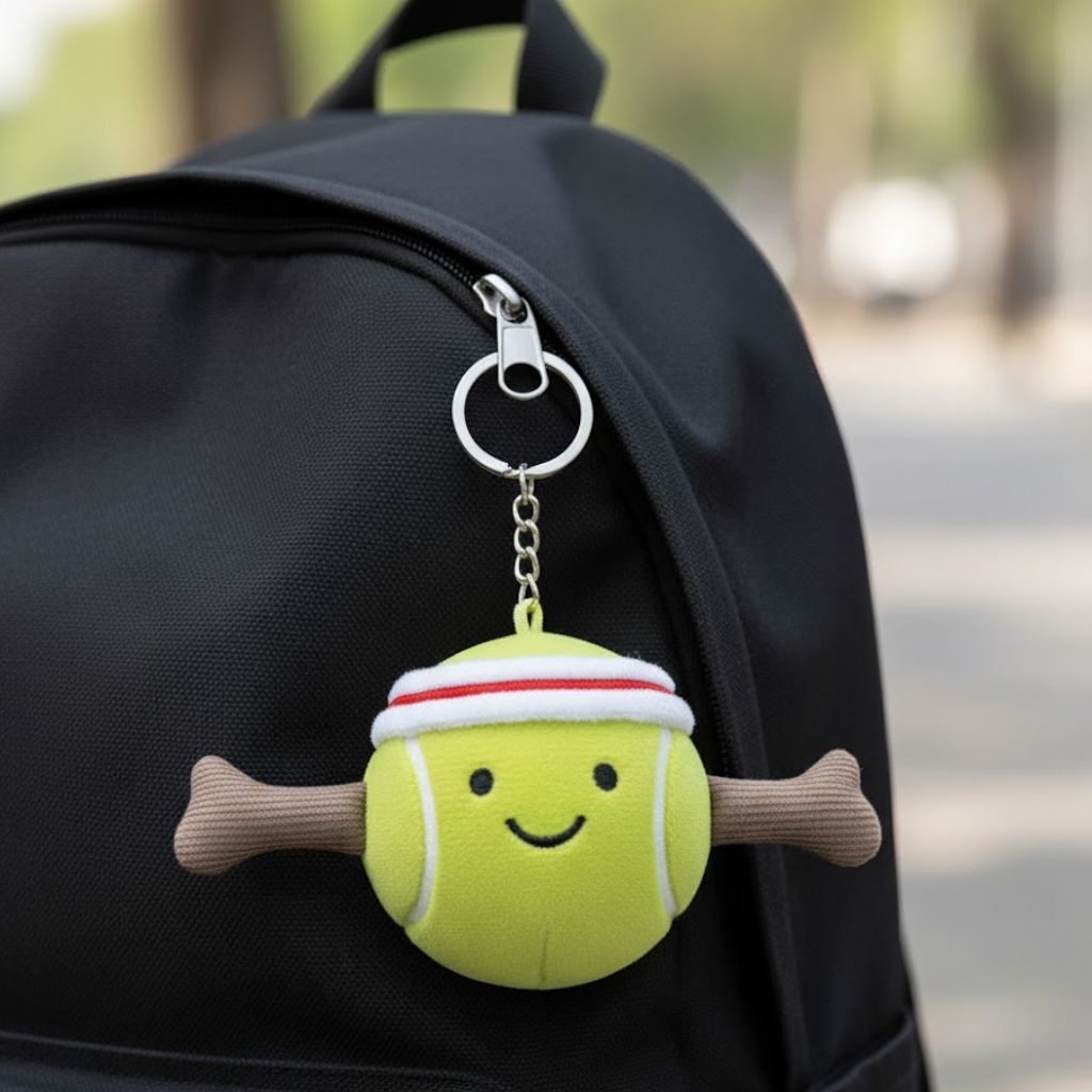 Tennis Ball Keyring