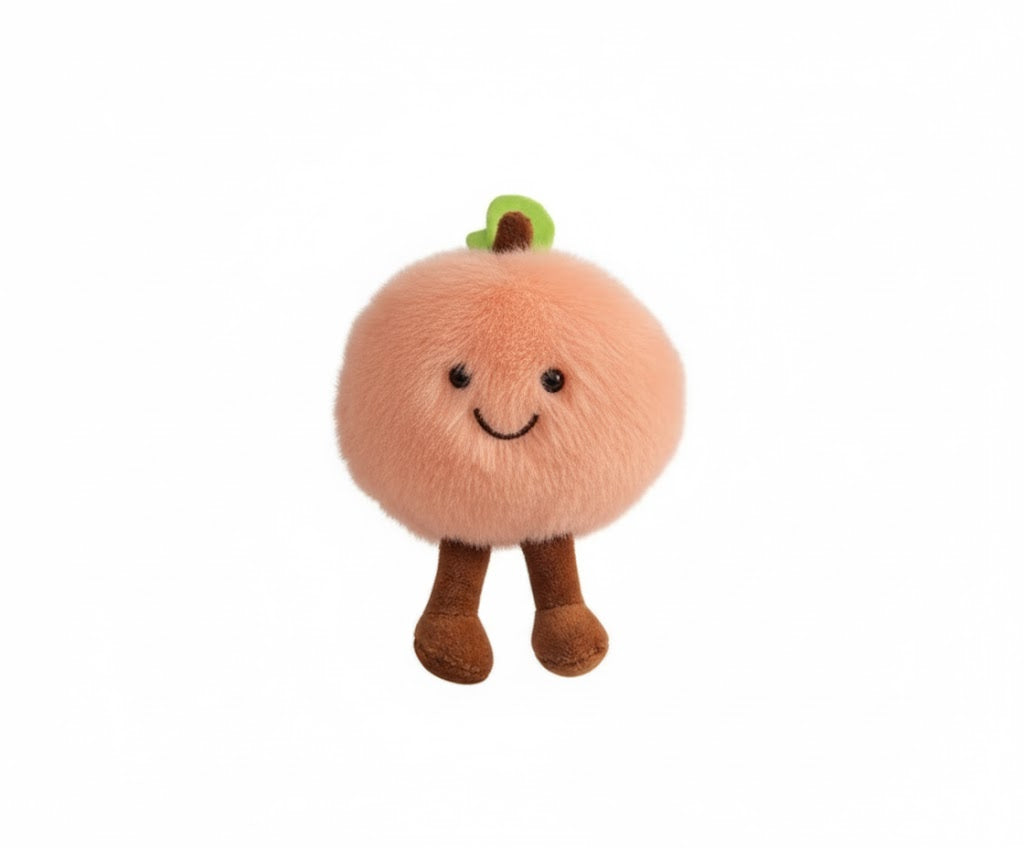 Peach Smiling Fruit Plush Toy