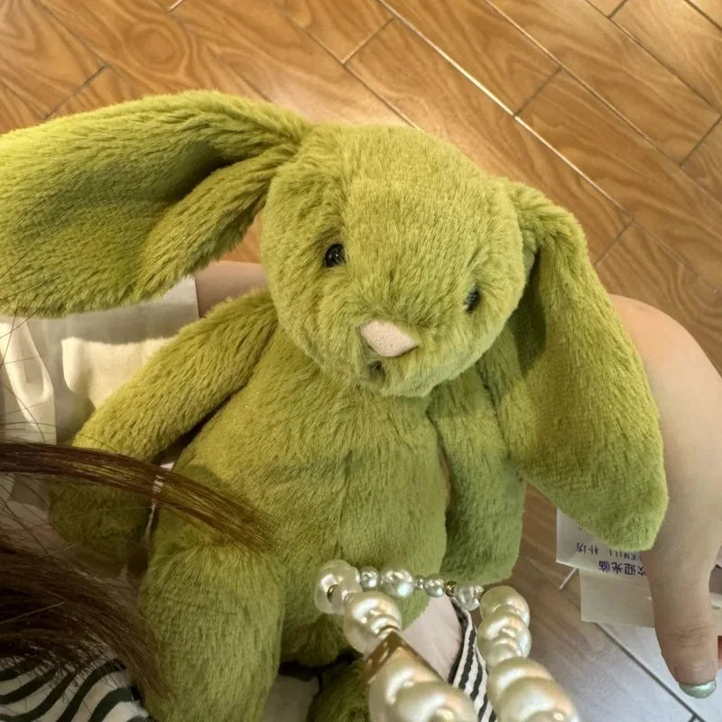 Jelly Cat Classic Shy Rabbit Plush Toy - Green Bonnie, 7-inch Interactive Pet Doll