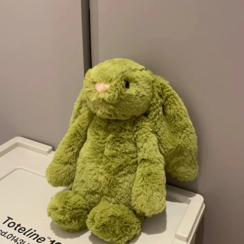 Jelly Cat Classic Shy Rabbit Plush Toy - Green Bonnie, 7-inch Interactive Pet Doll