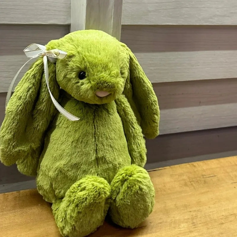 Jelly Cat Classic Shy Rabbit Plush Toy - Green Bonnie, 7-inch Interactive Pet Doll