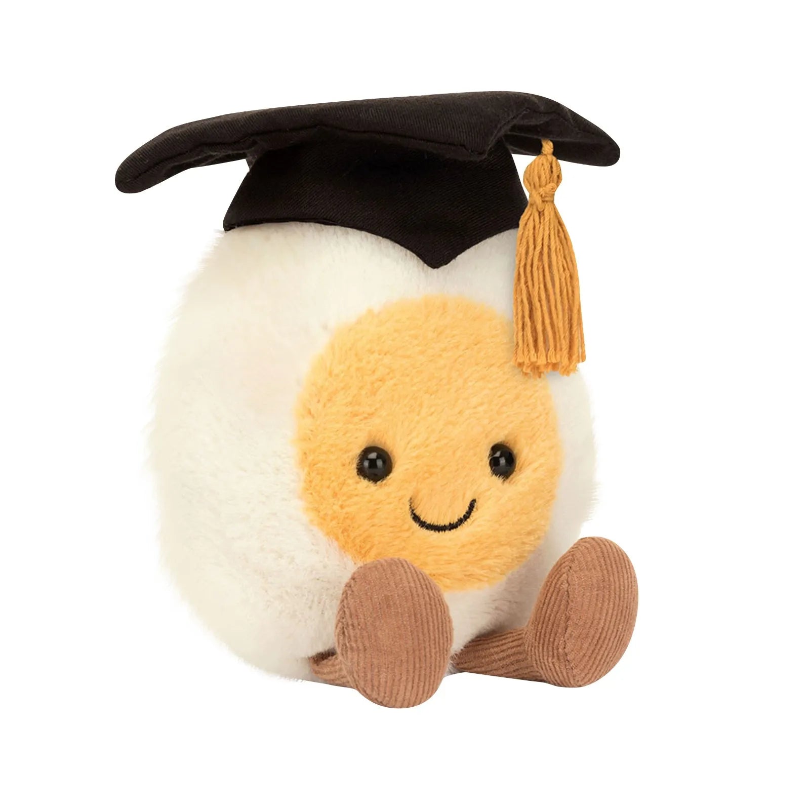 Cute Soft Boiled Egg Smiley Plush Toy, Charming Stuffed Animal Gift