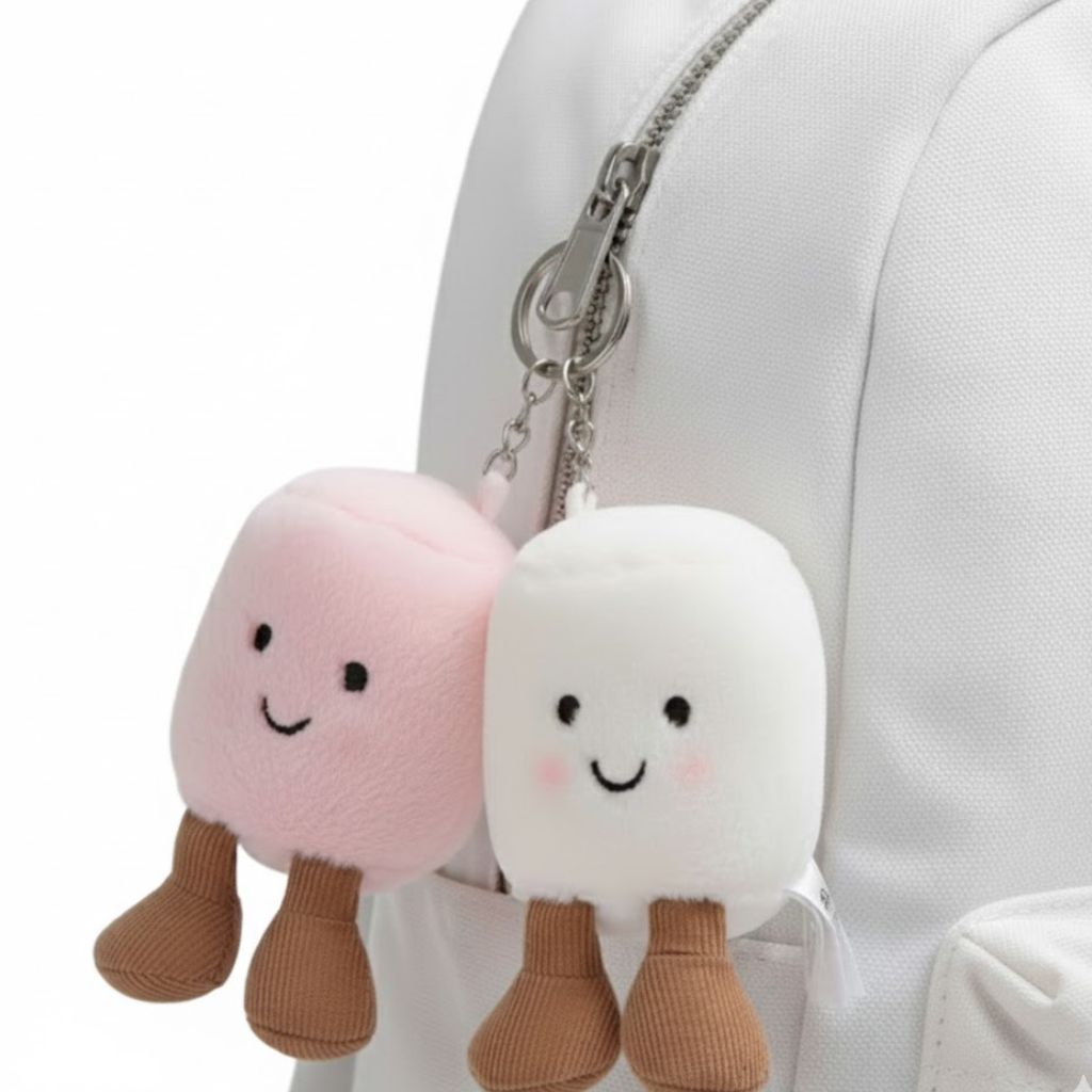 Cotton Candy Plush Keychain Companion